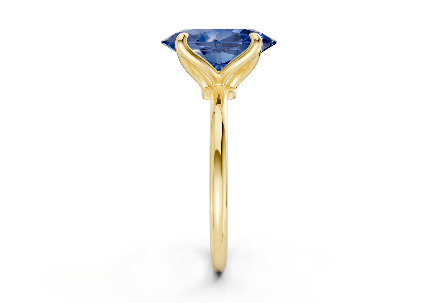 Phoenix Sapphire Gemstone Solitaire Oval Cut 2mm Engagement Ring