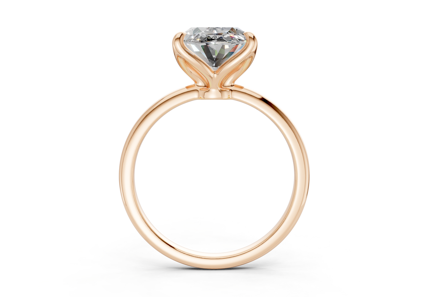 Phoenix Diamond Solitaire Oval Cut 2mm Engagement Ring