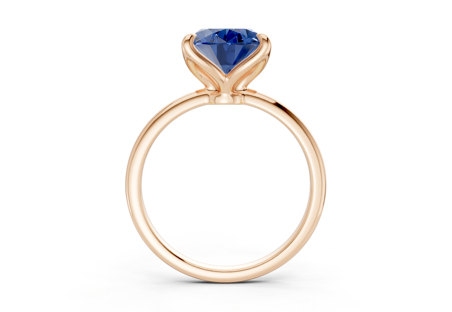 Phoenix Sapphire Gemstone Solitaire Oval Cut 2mm Engagement Ring