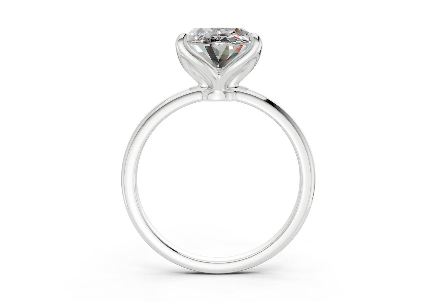 Phoenix Diamond Solitaire Oval Cut 2mm Engagement Ring