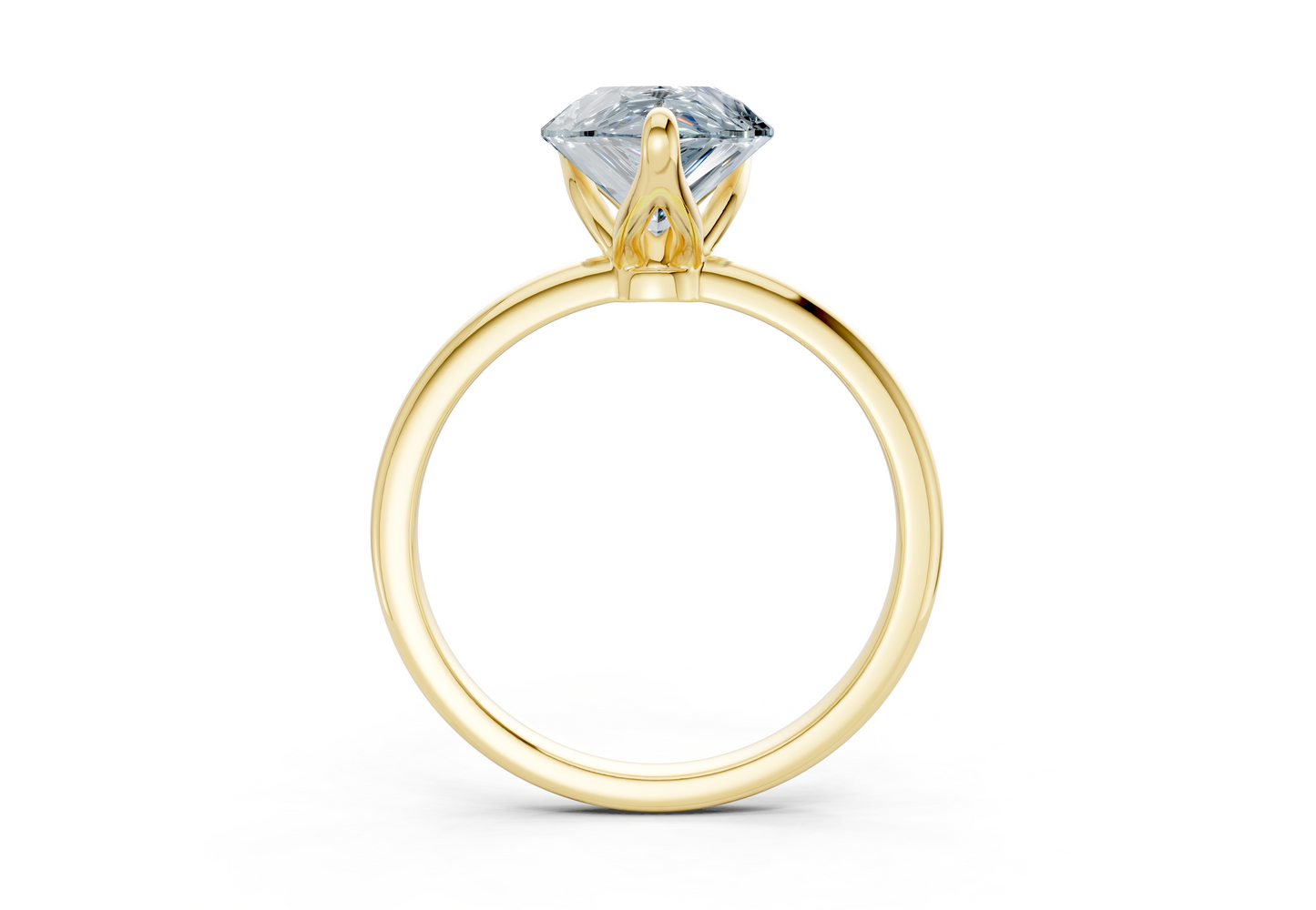 Phoenix Blue Diamond Solitaire Pear Cut 1.8mm Engagement Ring