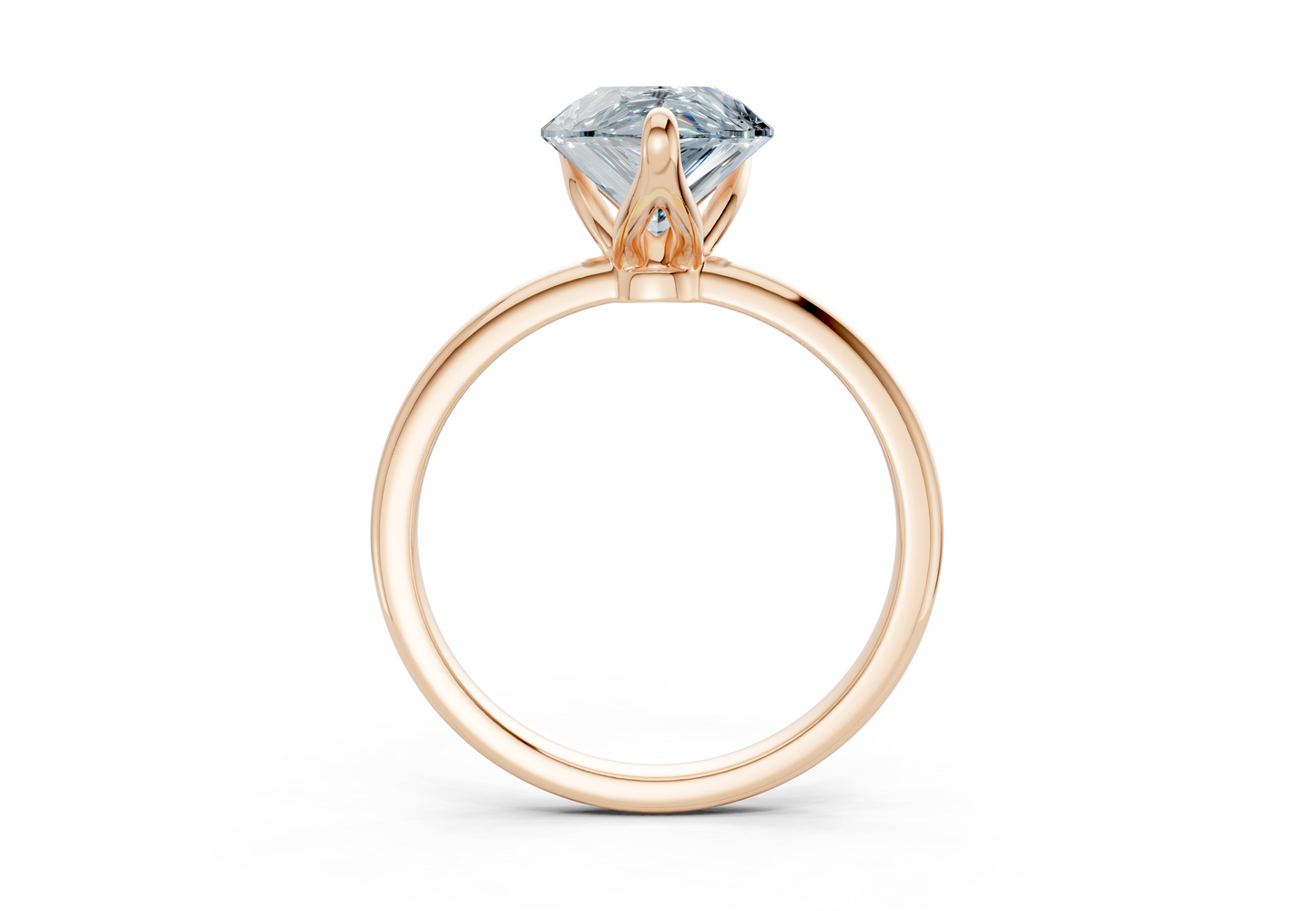 Phoenix Blue Diamond Solitaire Pear Cut 1.8mm Engagement Ring