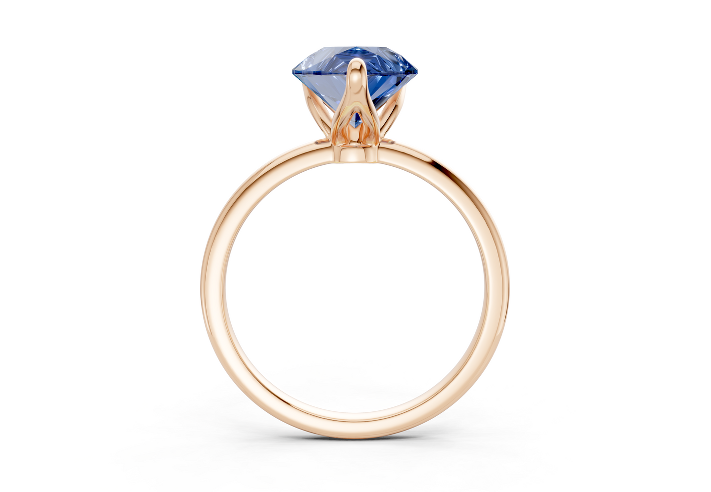 Phoenix Sapphire Gemstone Solitaire Pear Cut 2.3mm Engagement Ring