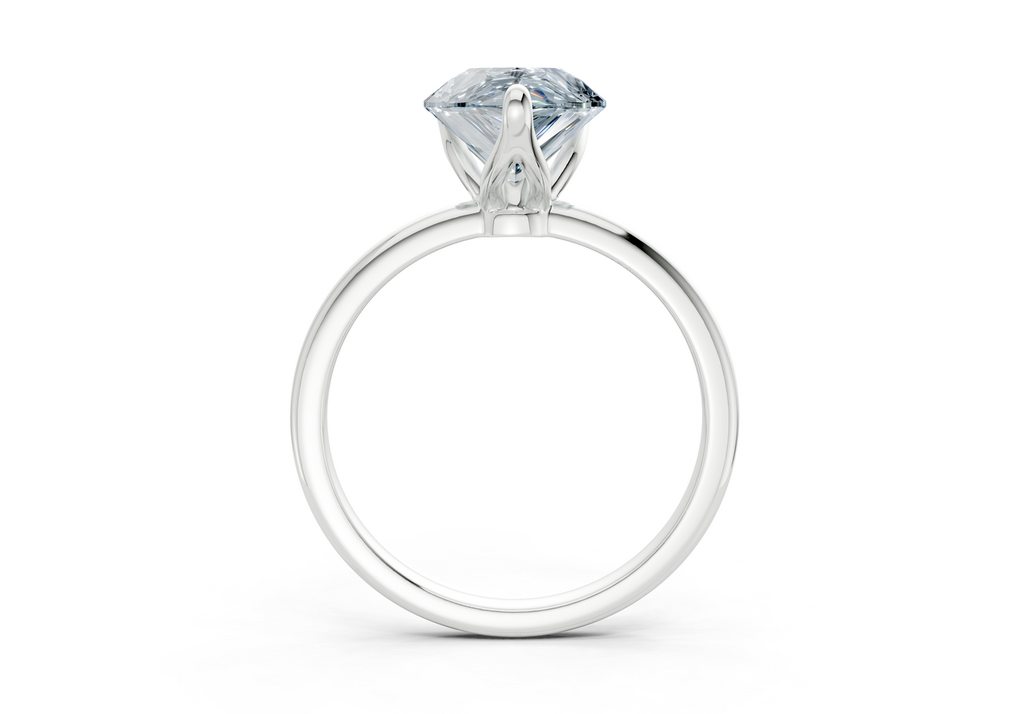 Phoenix Blue Diamond Solitaire Pear Cut 1.8mm Engagement Ring