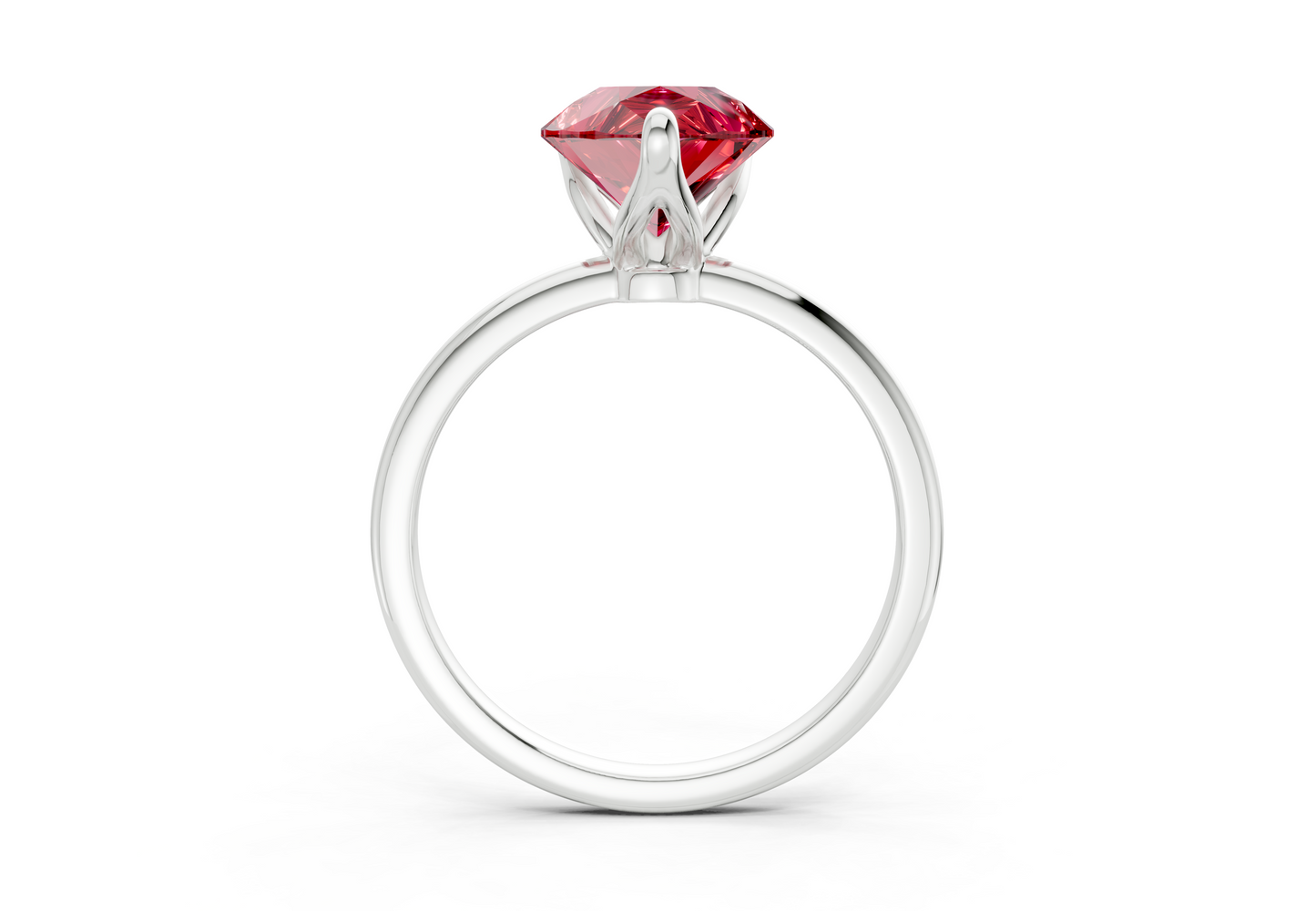 Phoenix Ruby Gemstone Solitaire Pear Cut 1.8mm Engagement Ring