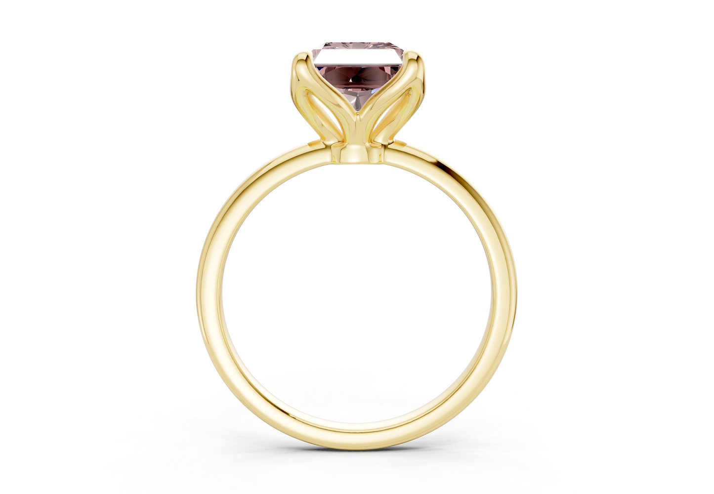 Phoenix Pink Diamond Solitaire Radiant Cut 1.8mm Engagement Ring