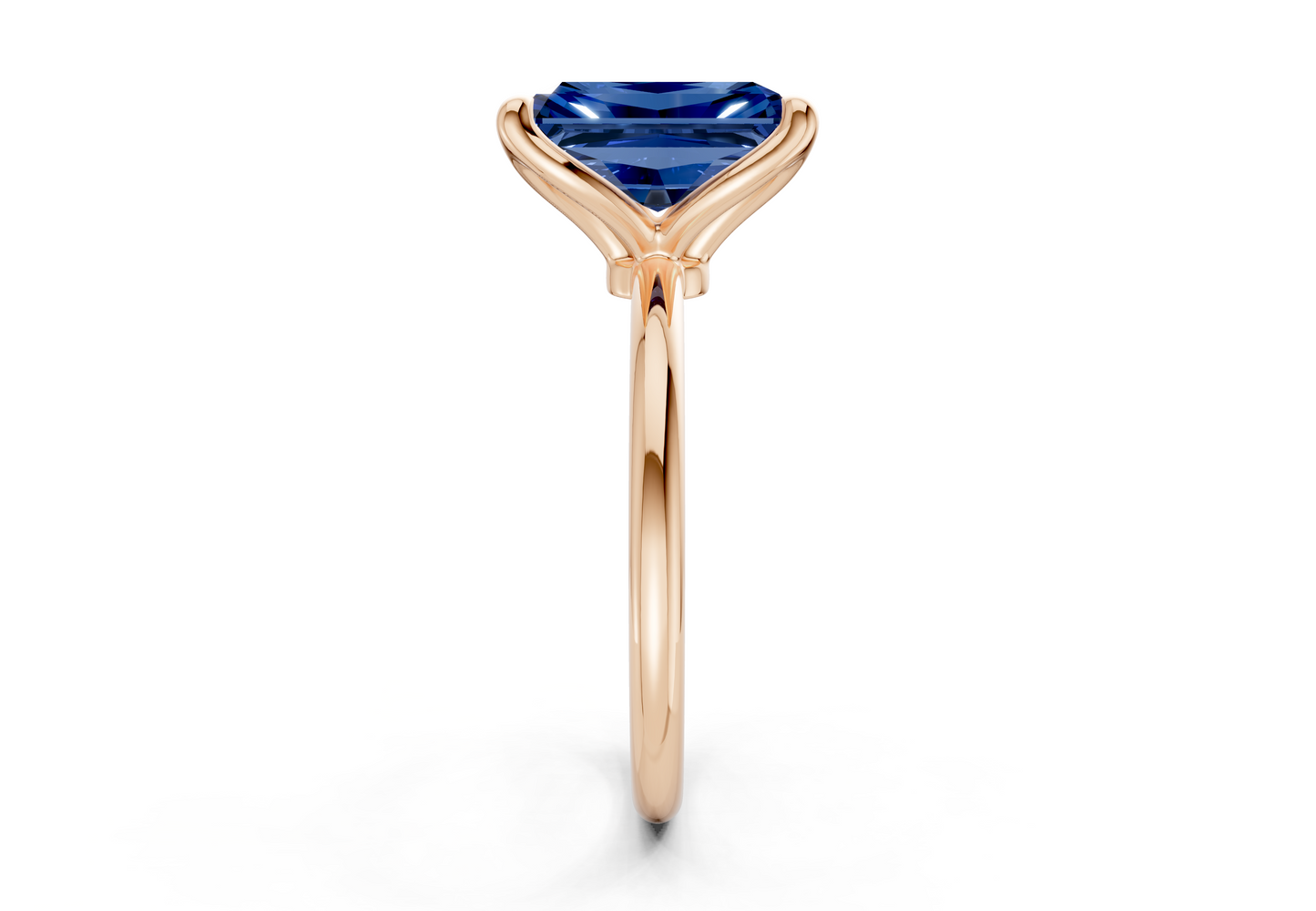 Phoenix Sapphire Gemstone Solitaire Radiant Cut 2.3mm Engagement Ring