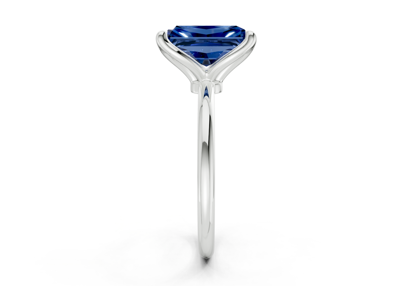 Phoenix Sapphire Gemstone Solitaire Radiant Cut 2.3mm Engagement Ring