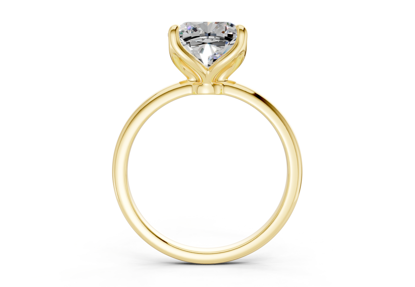 Phoenix Diamond Solitaire Cushion Squareuare Cut 2mm Engagement Ring