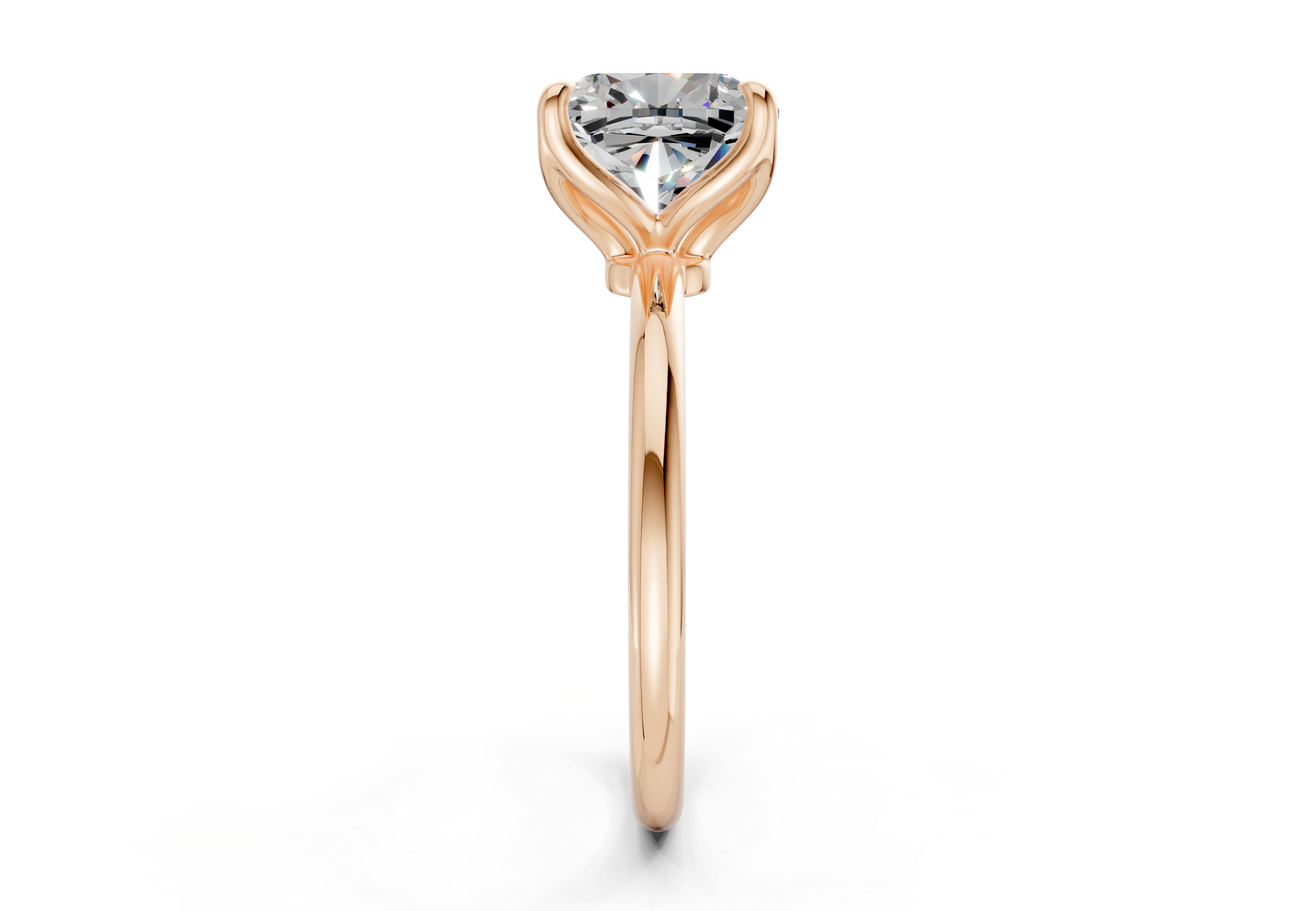 Phoenix Diamond Solitaire Cushion Squareuare Cut 1.8mm Engagement Ring