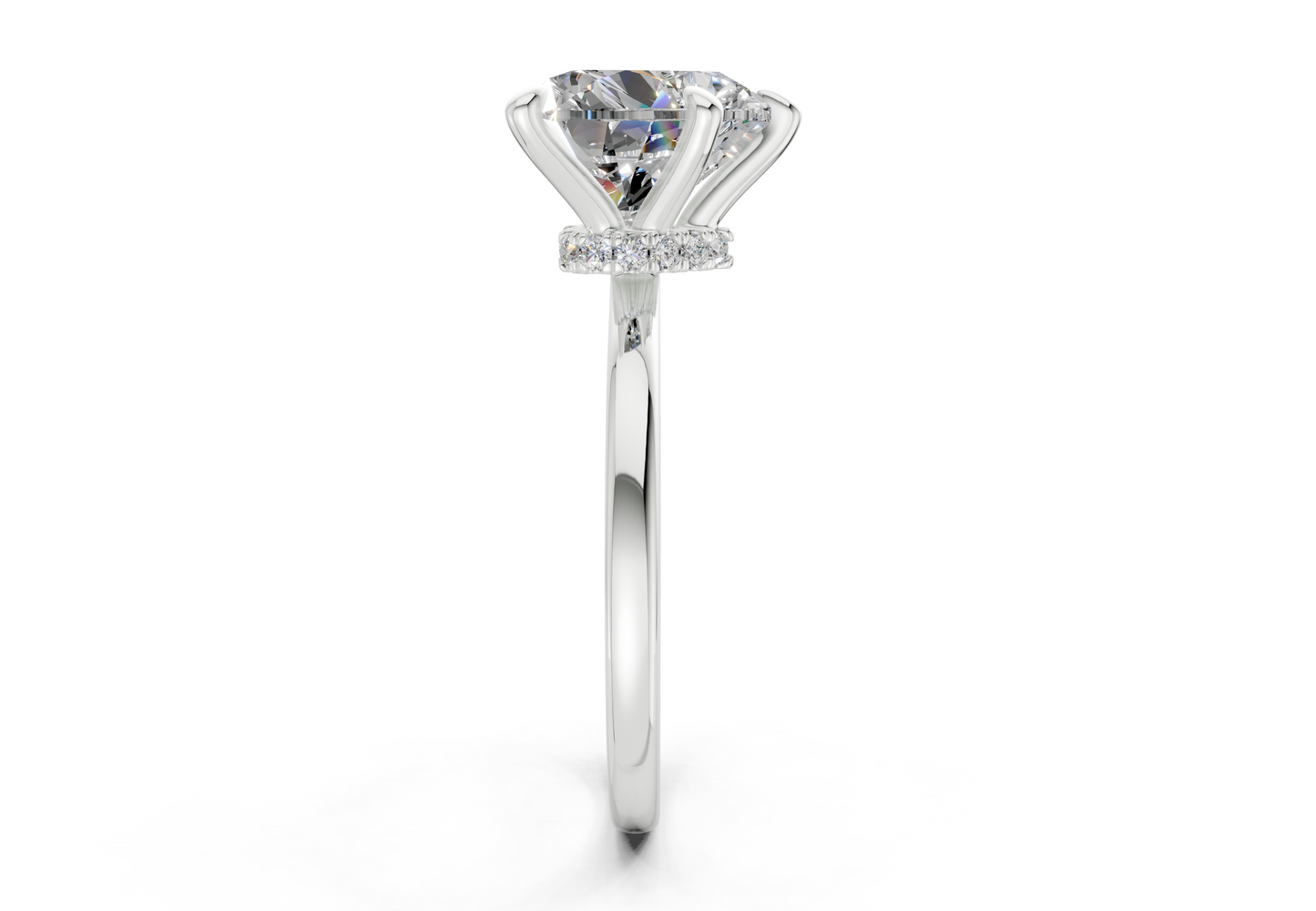 Seraphina Diamond Solitaire Heart Cut 1.8mm Engagement Ring