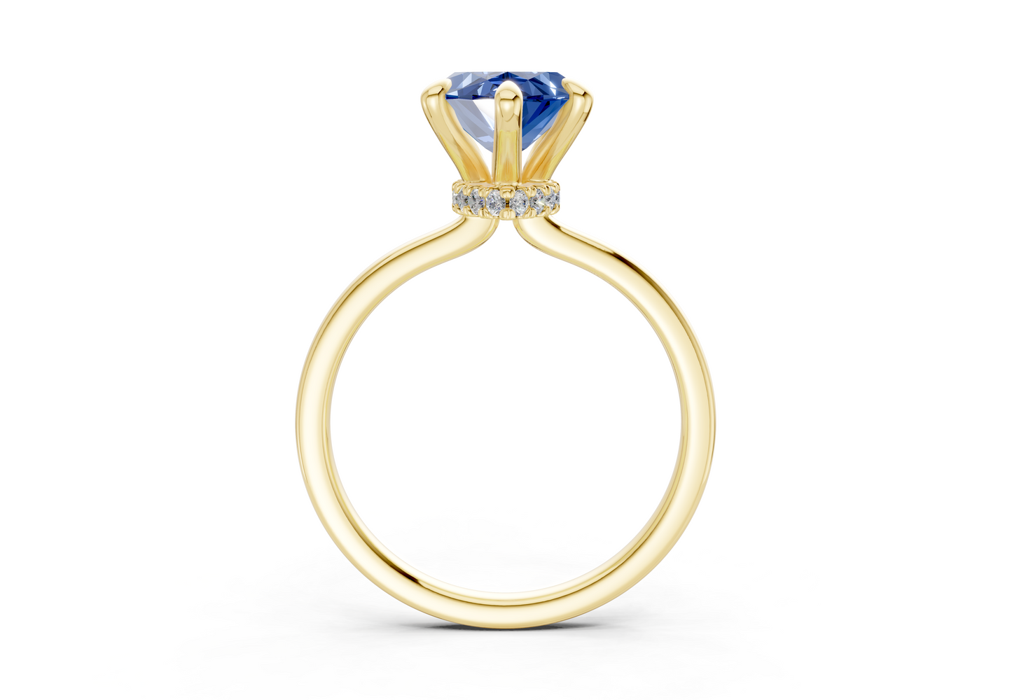 Seraphina Sapphire Gemstone Solitaire Marquise Cut 1.8mm Engagement Ring