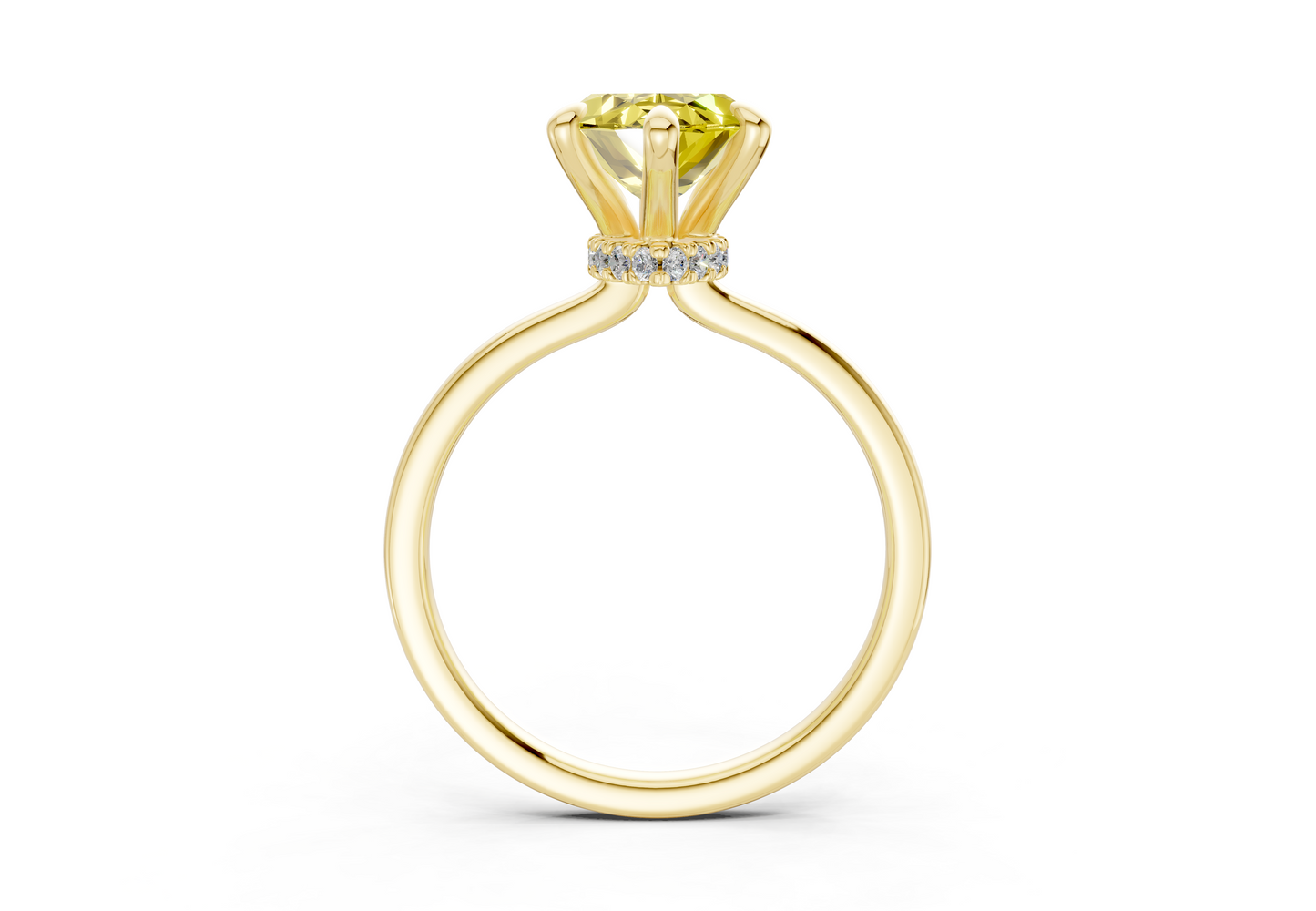 Seraphina Yellow Diamond Solitaire Marquise Cut 1.8mm Engagement Ring