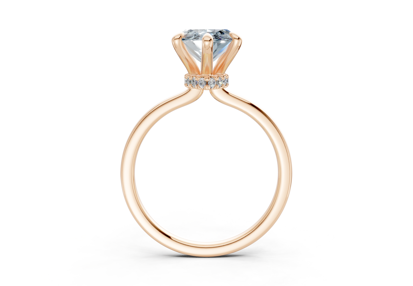 Seraphina Blue Diamond Solitaire Marquise Cut 1.8mm Engagement Ring