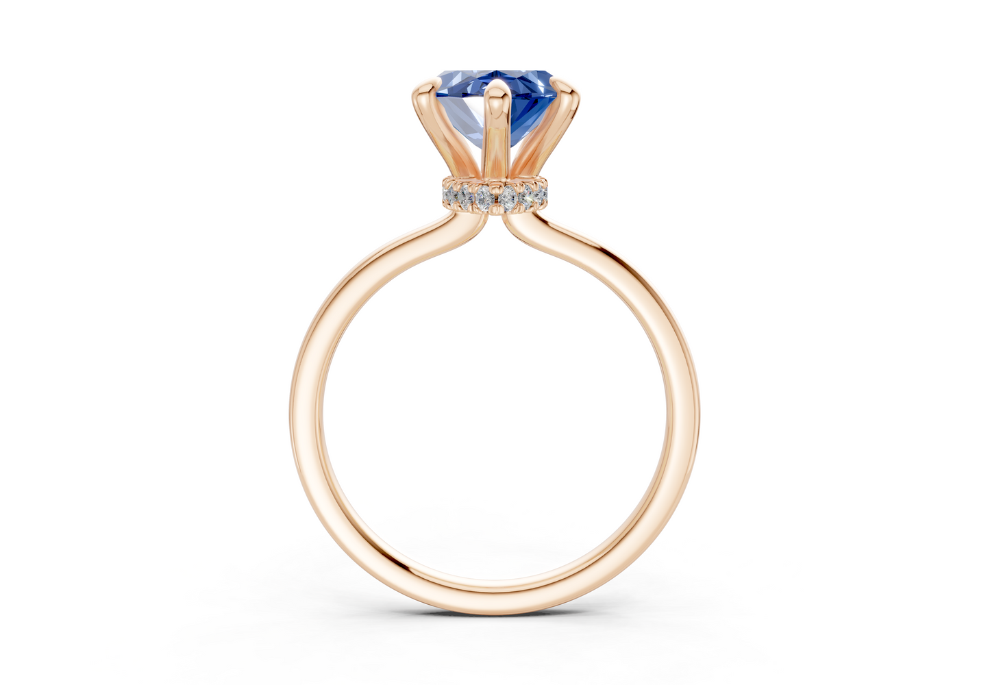 Seraphina Sapphire Gemstone Solitaire Marquise Cut 1.8mm Engagement Ring