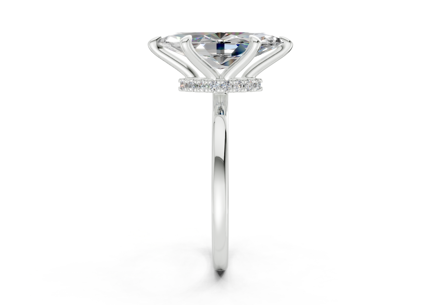 Seraphina Diamond Solitaire Marquise Cut 1.8mm Engagement Ring