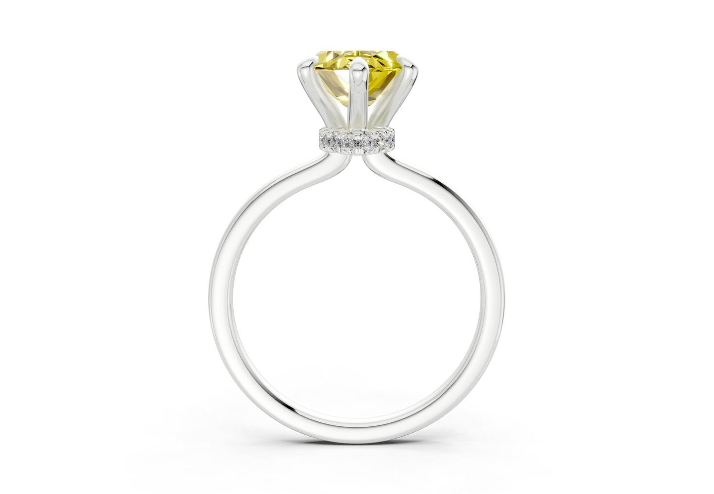 Seraphina Yellow Diamond Solitaire Marquise Cut 1.8mm Engagement Ring