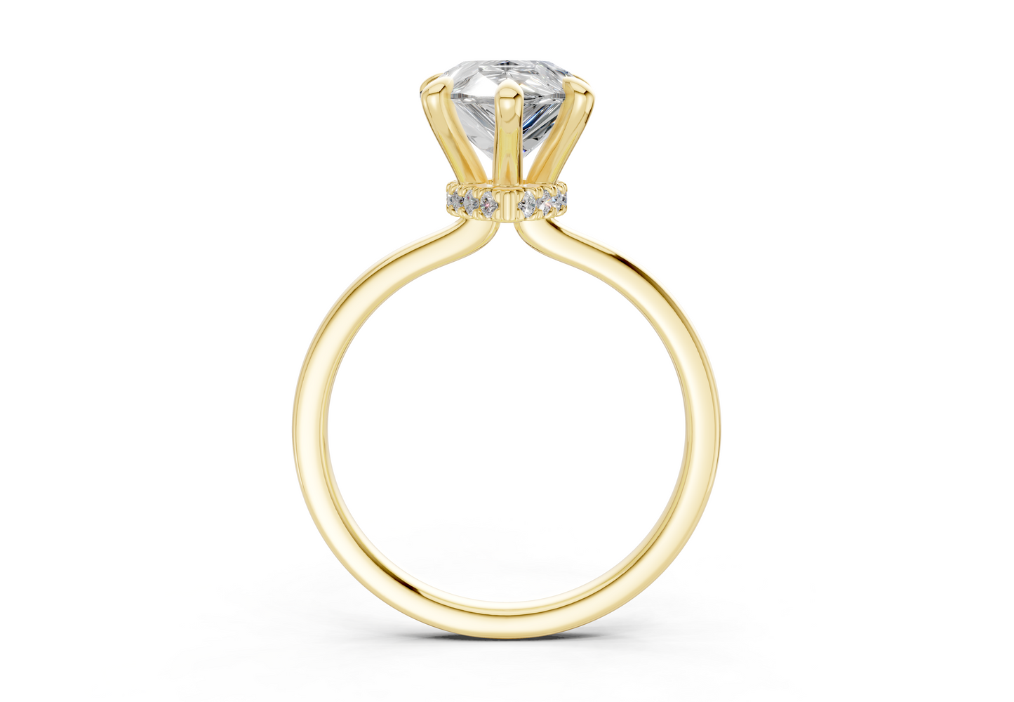 Seraphina Diamond Solitaire Pear Cut 1.8mm Engagement Ring
