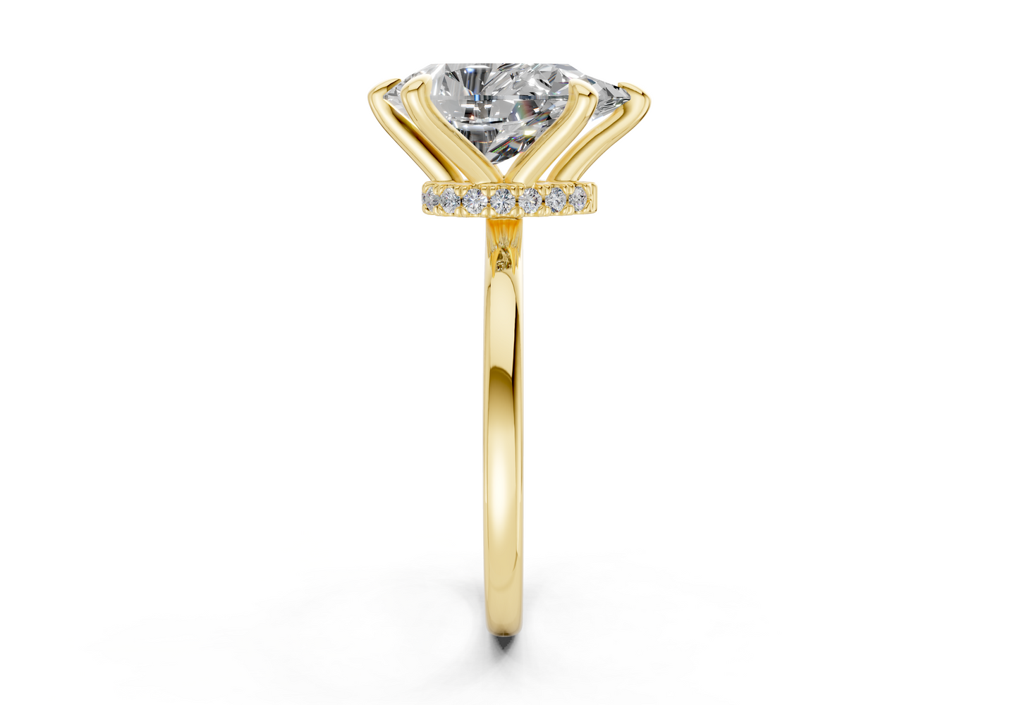 Seraphina Diamond Solitaire Pear Cut 1.8mm Engagement Ring