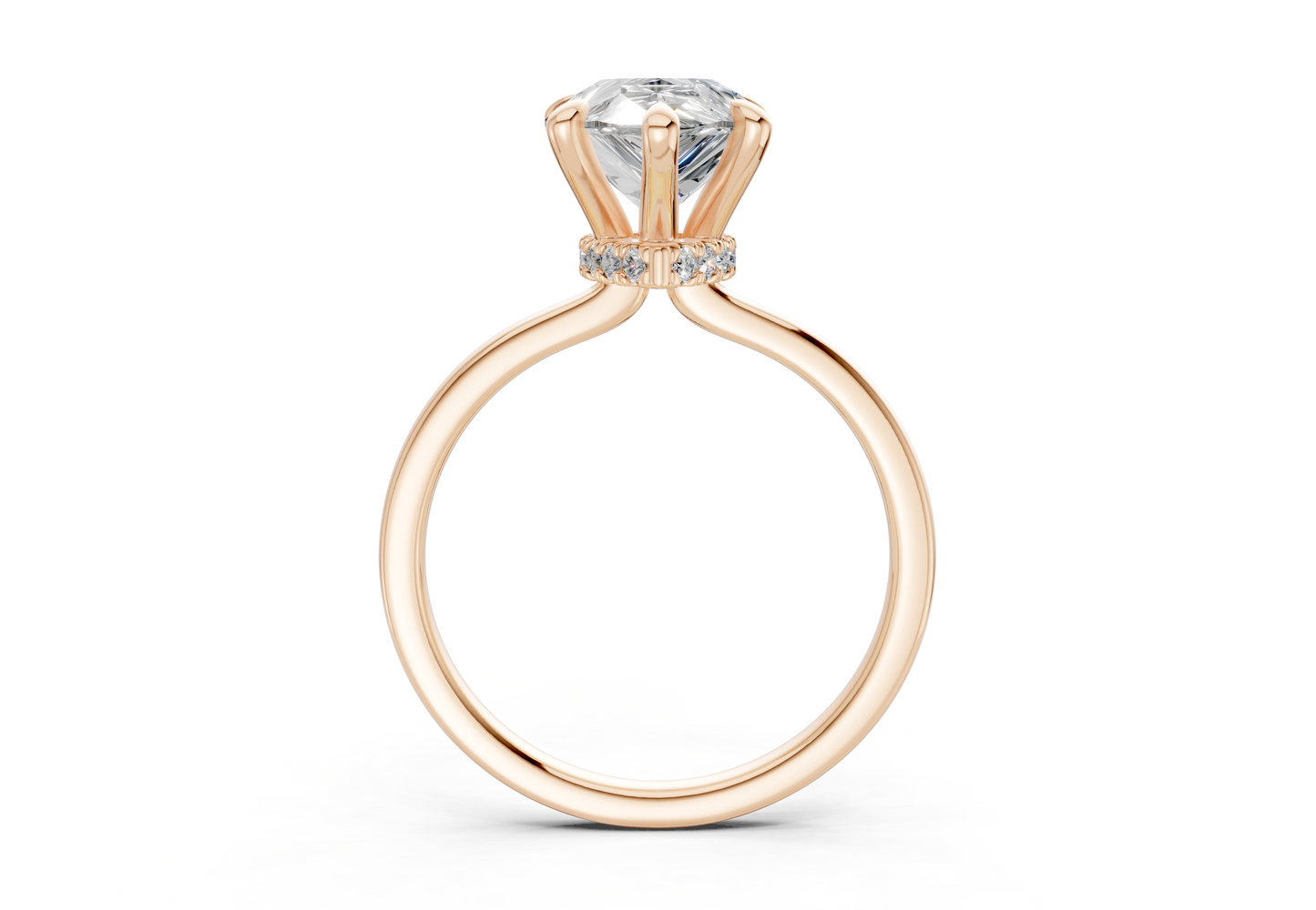 Seraphina Diamond Solitaire Pear Cut 1.8mm Engagement Ring