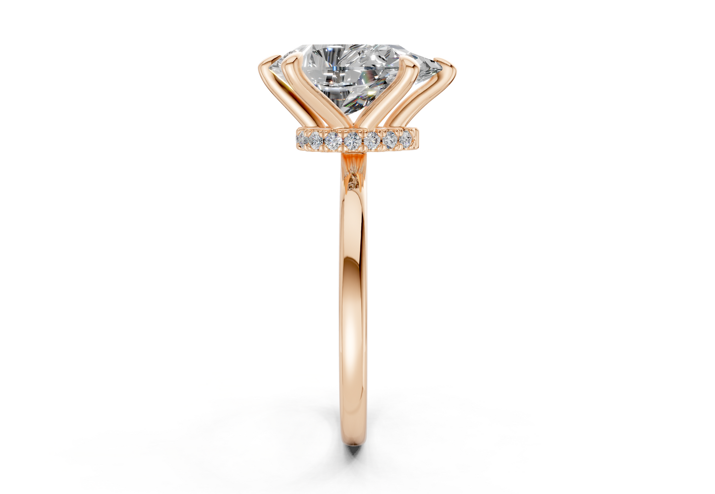 Seraphina Diamond Solitaire Pear Cut 1.8mm Engagement Ring