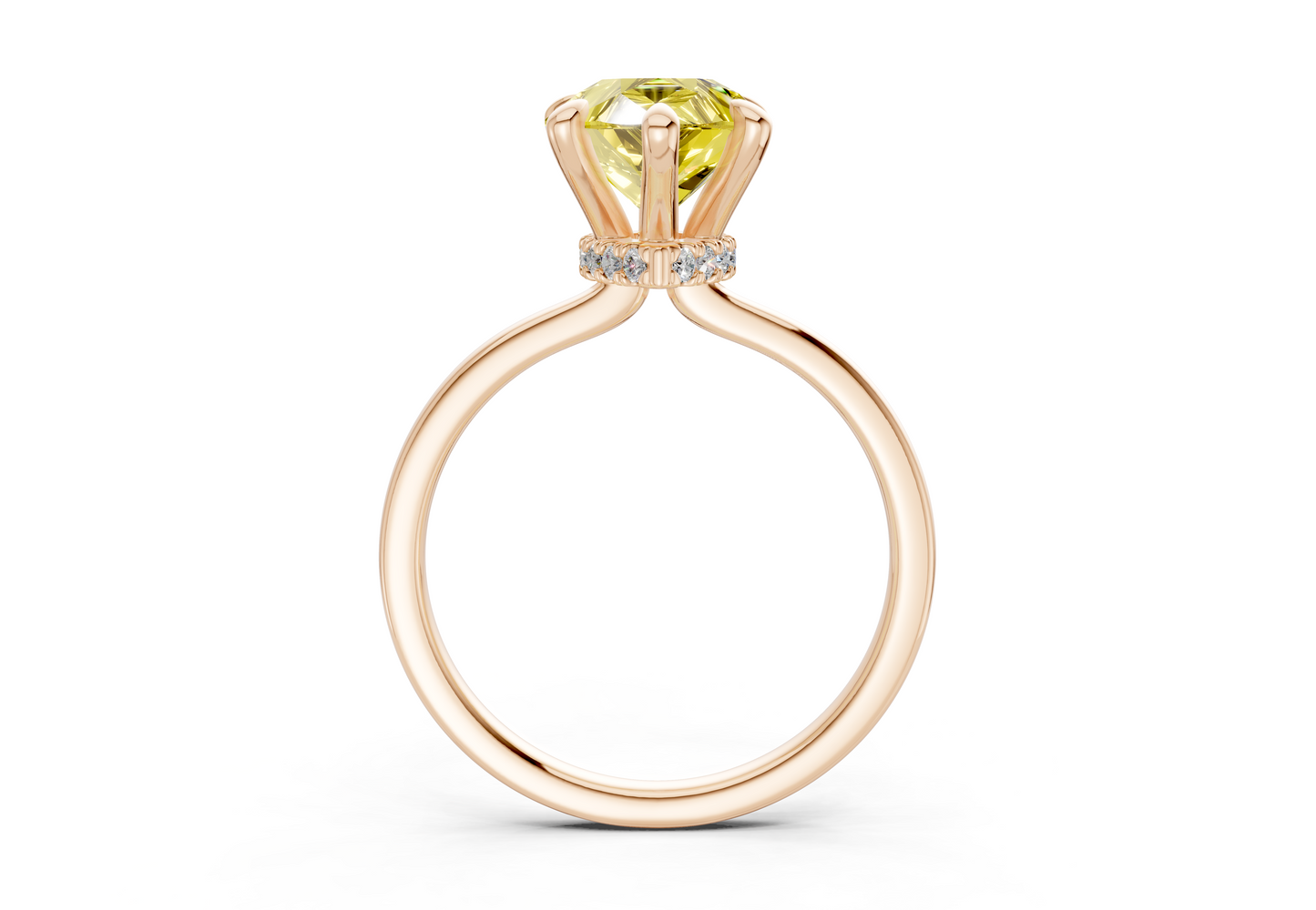 Seraphina Yellow Diamond Solitaire Pear Cut 1.8mm Engagement Ring