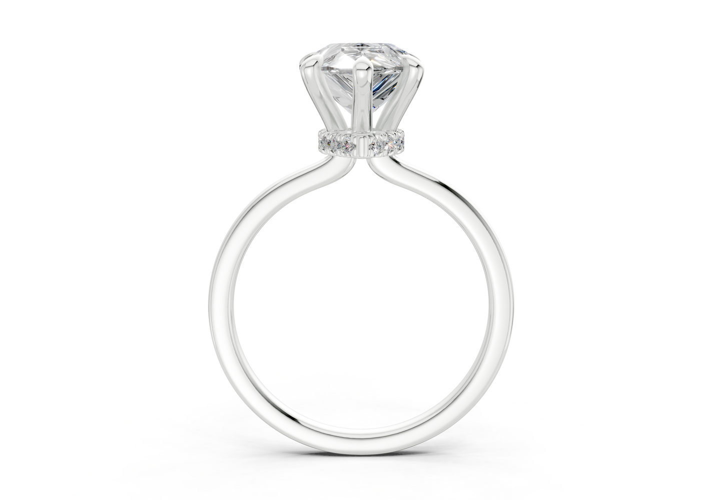 Seraphina Diamond Solitaire Pear Cut 1.8mm Engagement Ring