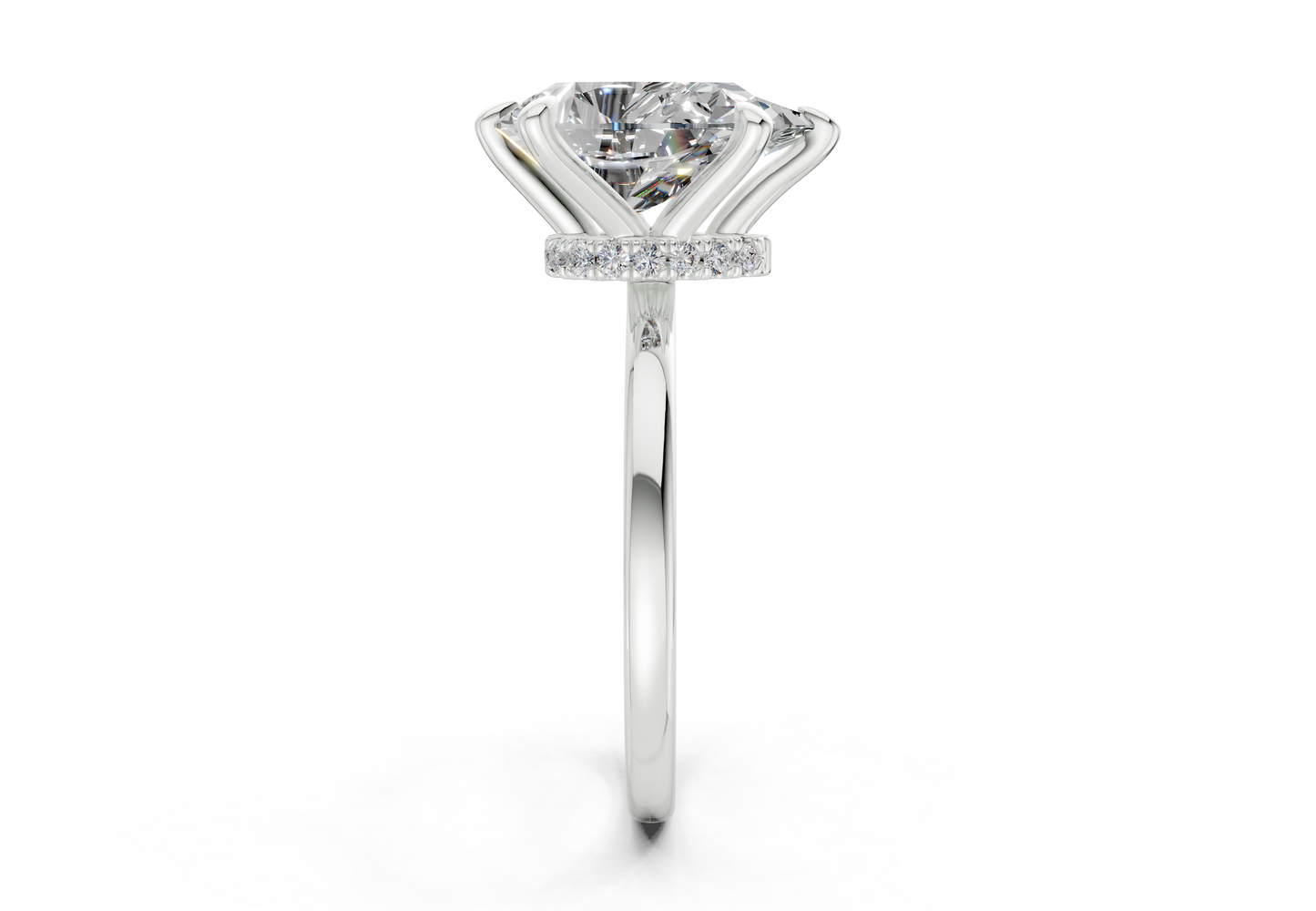 Seraphina Diamond Solitaire Pear Cut 1.8mm Engagement Ring