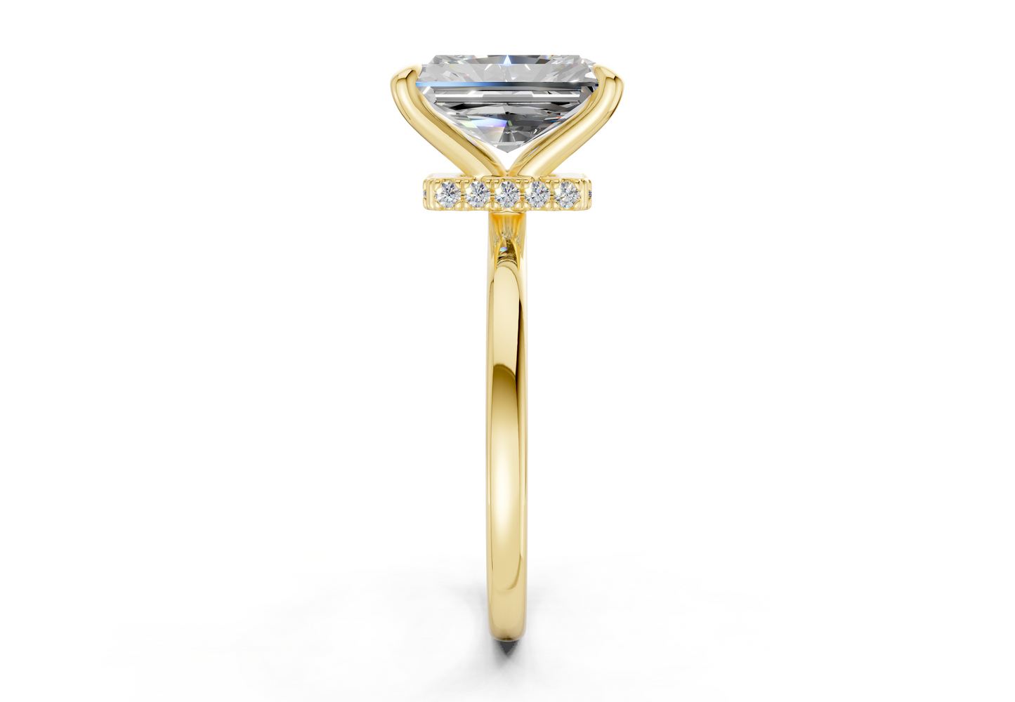 Seraphina Diamond Solitaire Radiant Cut 1.8mm Engagement Ring