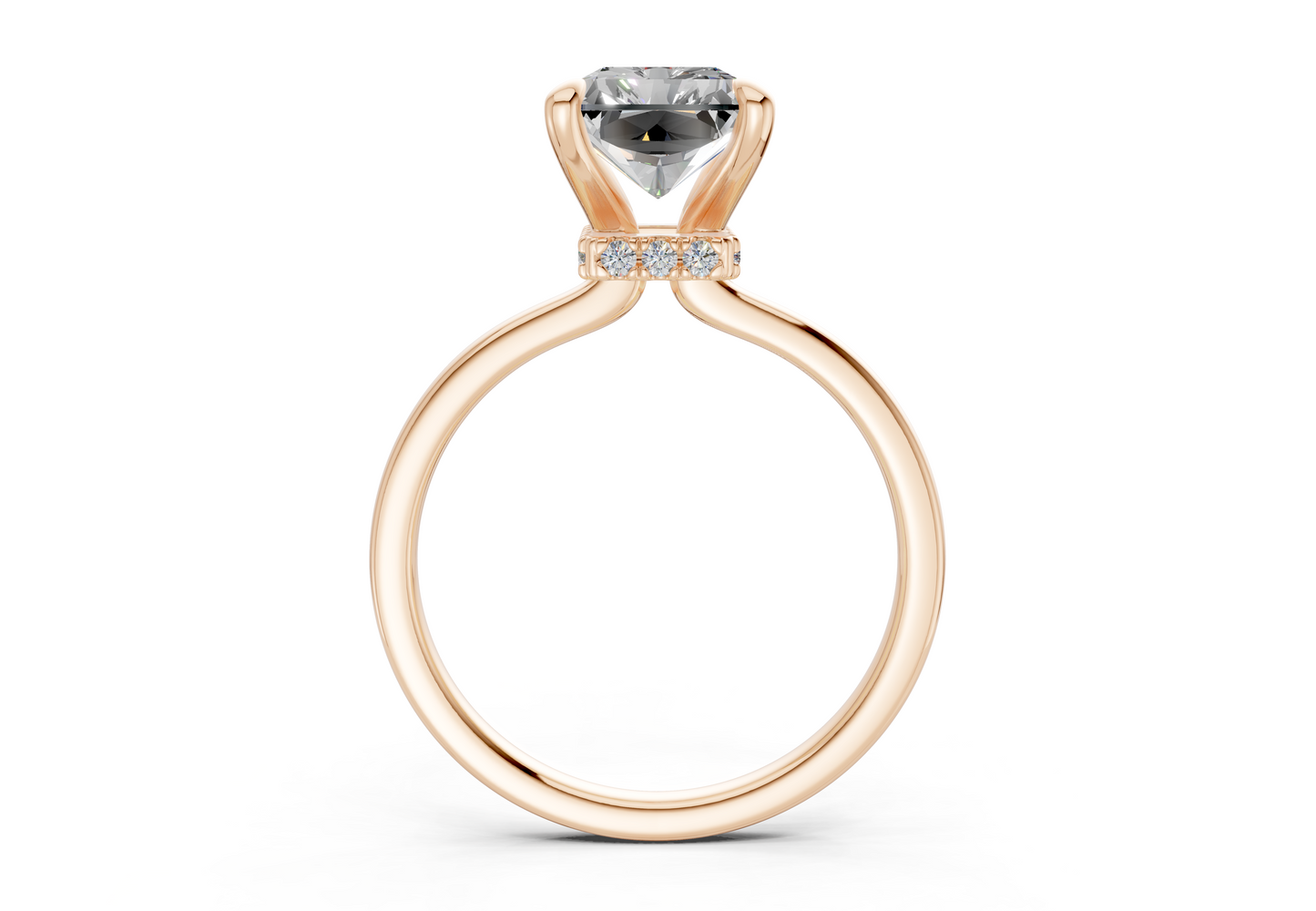 Seraphina Diamond Solitaire Radiant Cut 1.8mm Engagement Ring
