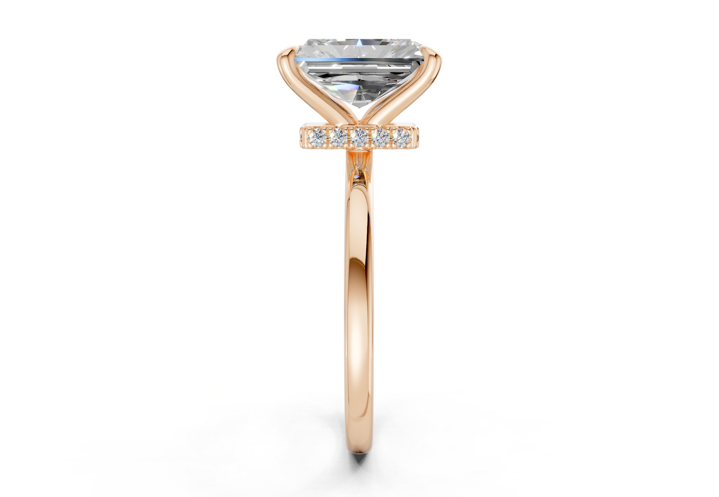 Seraphina Diamond Solitaire Radiant Cut 1.8mm Engagement Ring