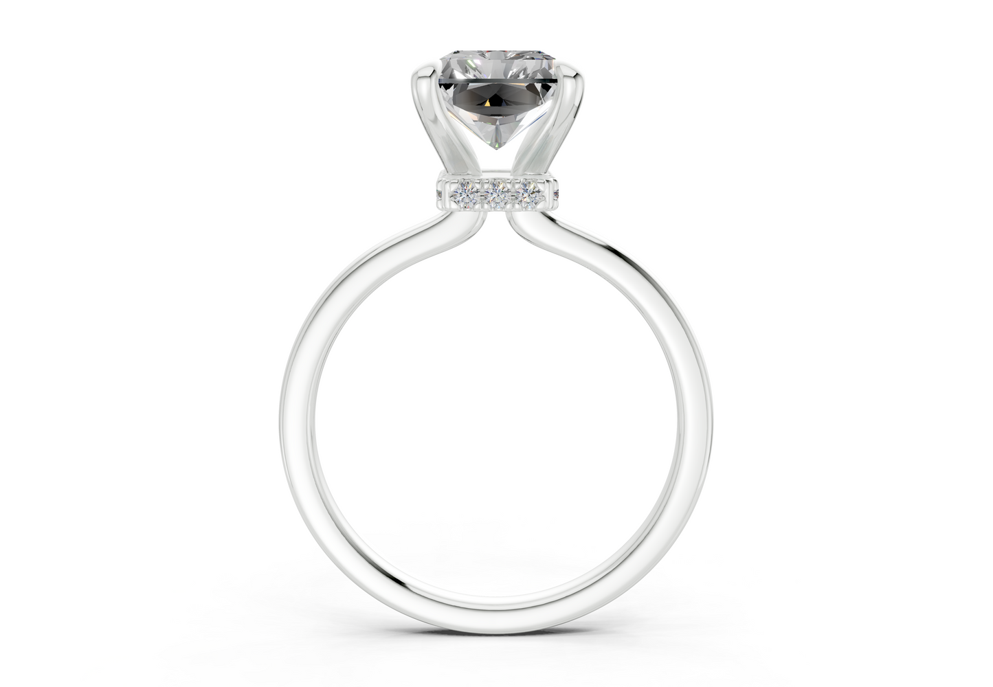 Seraphina Diamond Solitaire Radiant Cut 1.8mm Engagement Ring