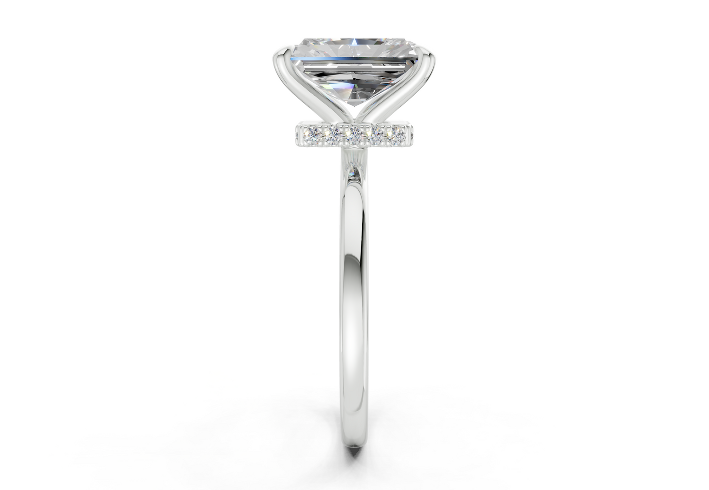 Seraphina Diamond Solitaire Radiant Cut 1.8mm Engagement Ring