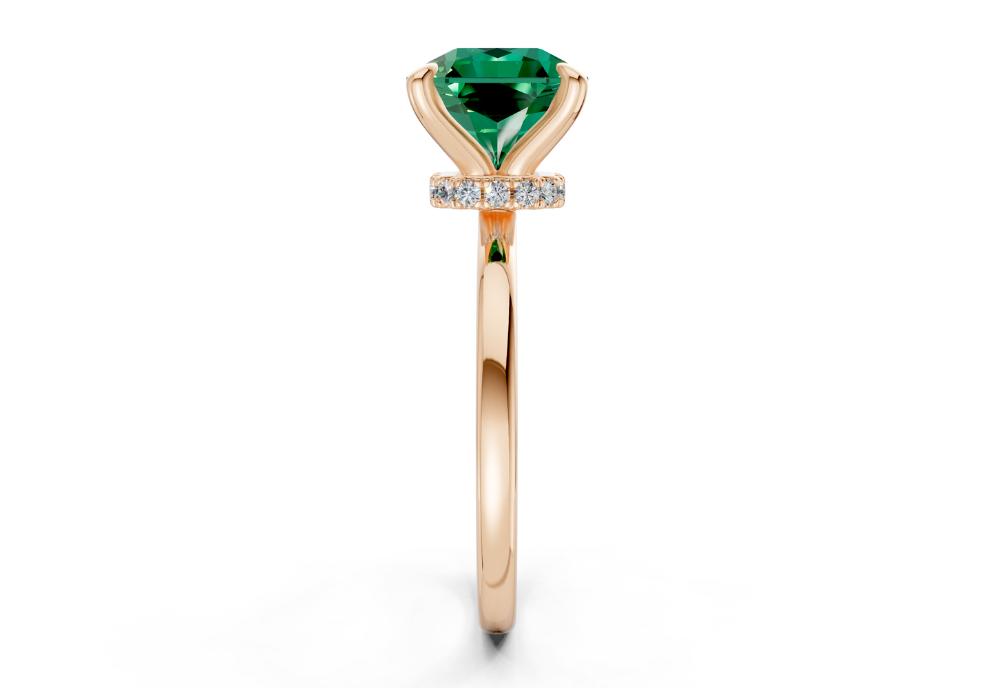 Seraphina Emerald Gemstone Solitaire Radiant Squareuare Cut 1.8mm Engagement Ring