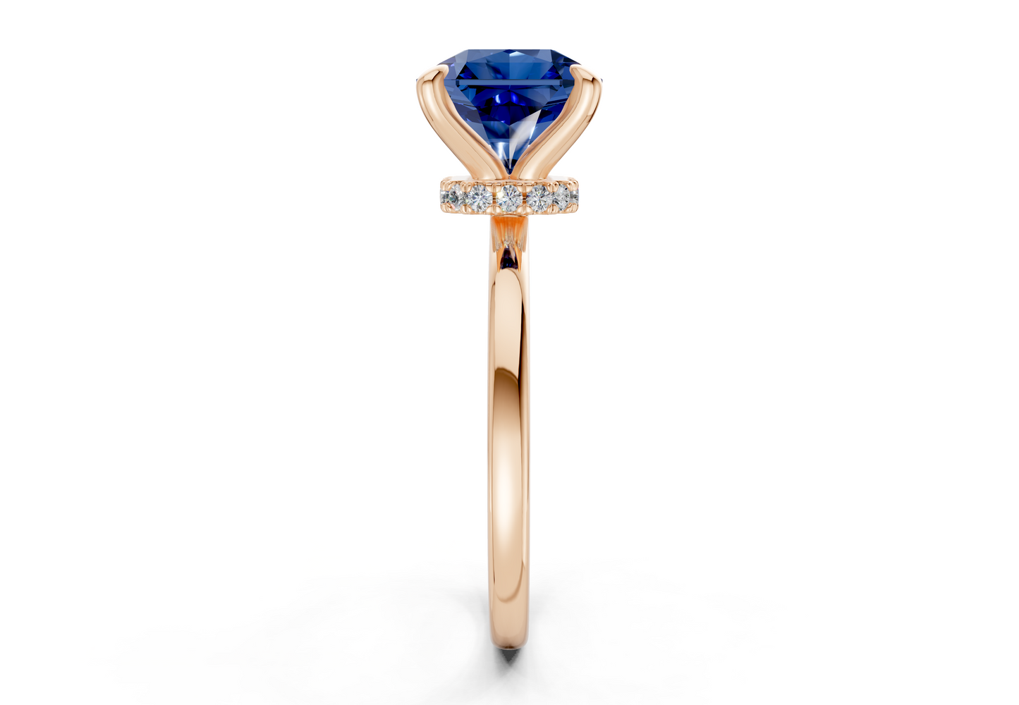 Seraphina Sapphire Gemstone Solitaire Radiant Squareuare Cut 1.8mm Engagement Ring