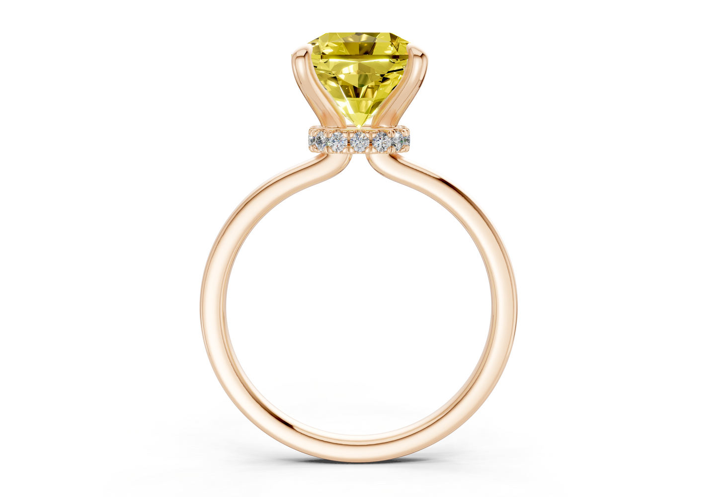 Seraphina Yellow Diamond Solitaire Radiant Squareuare Cut 1.8mm Engagement Ring