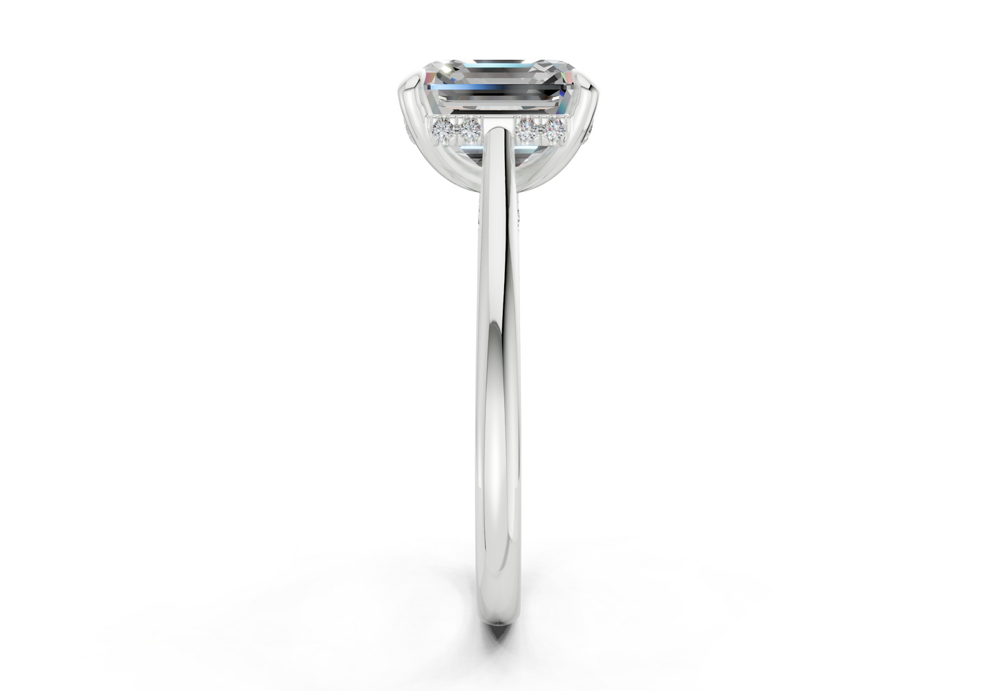 Piper Diamond Solitaire Asscher Cut 2.3mm Engagement Ring