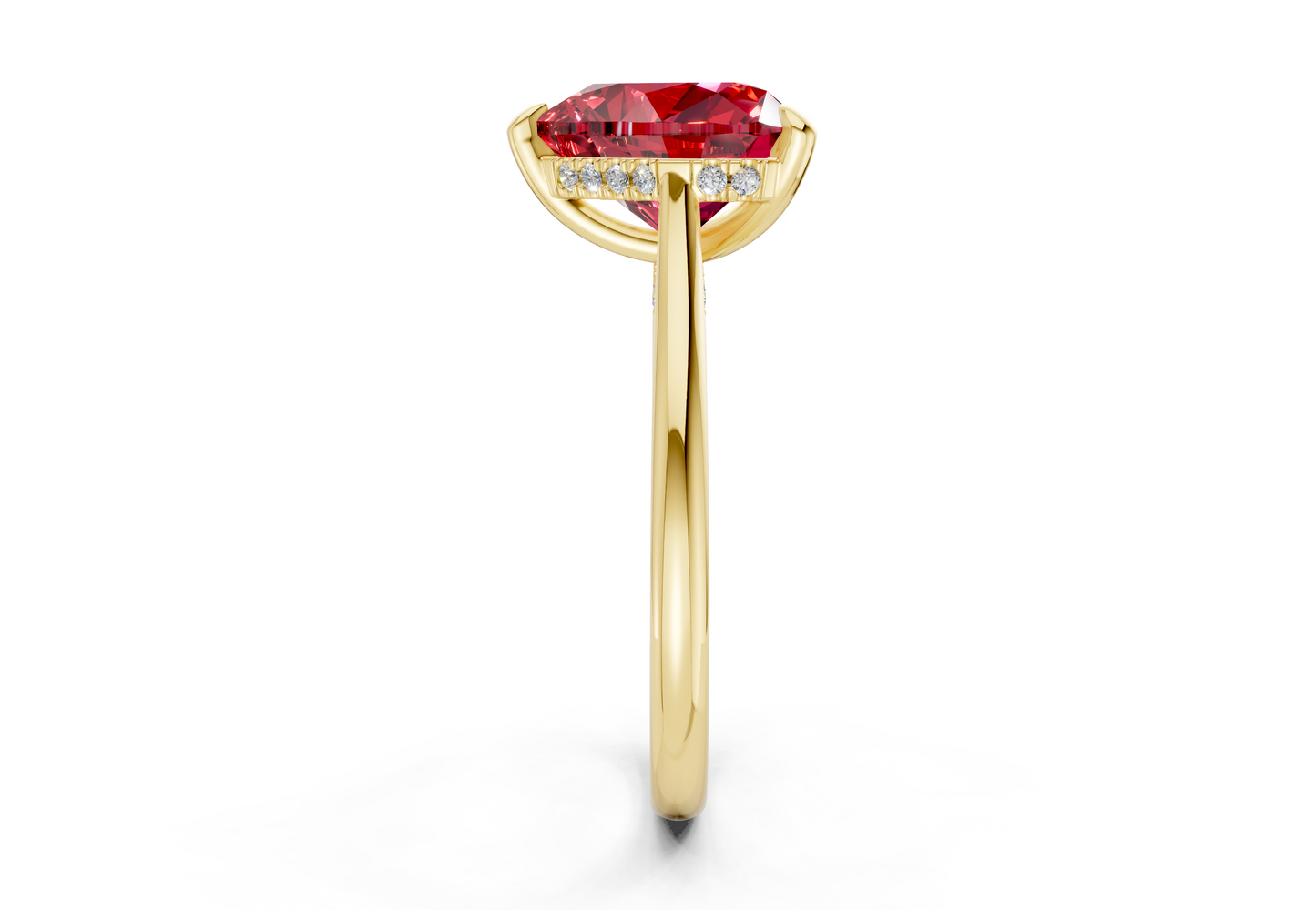 Piper Ruby Gemstone Solitaire Heart Cut 2mm Engagement Ring