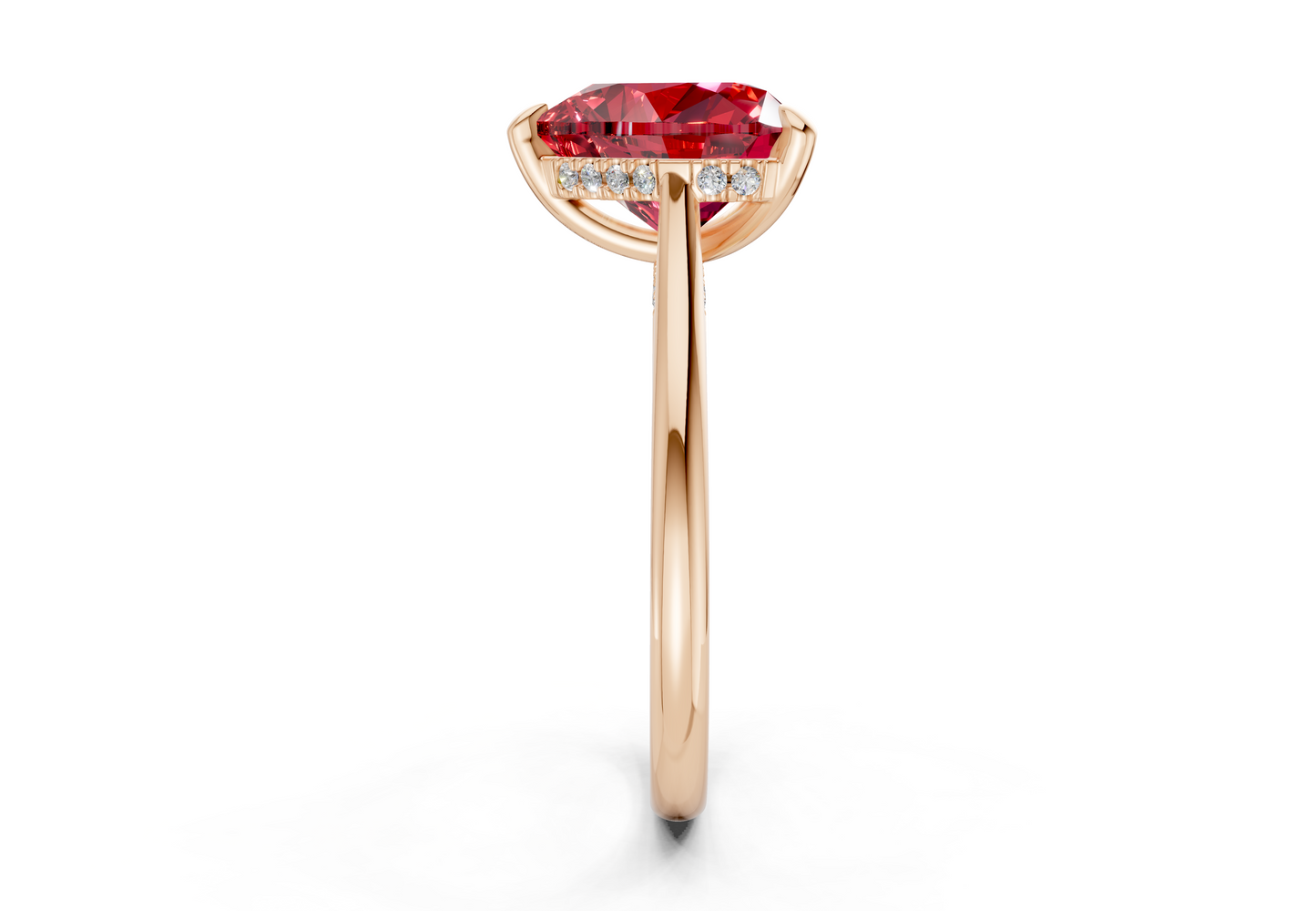 Piper Ruby Gemstone Solitaire Heart Cut 2mm Engagement Ring