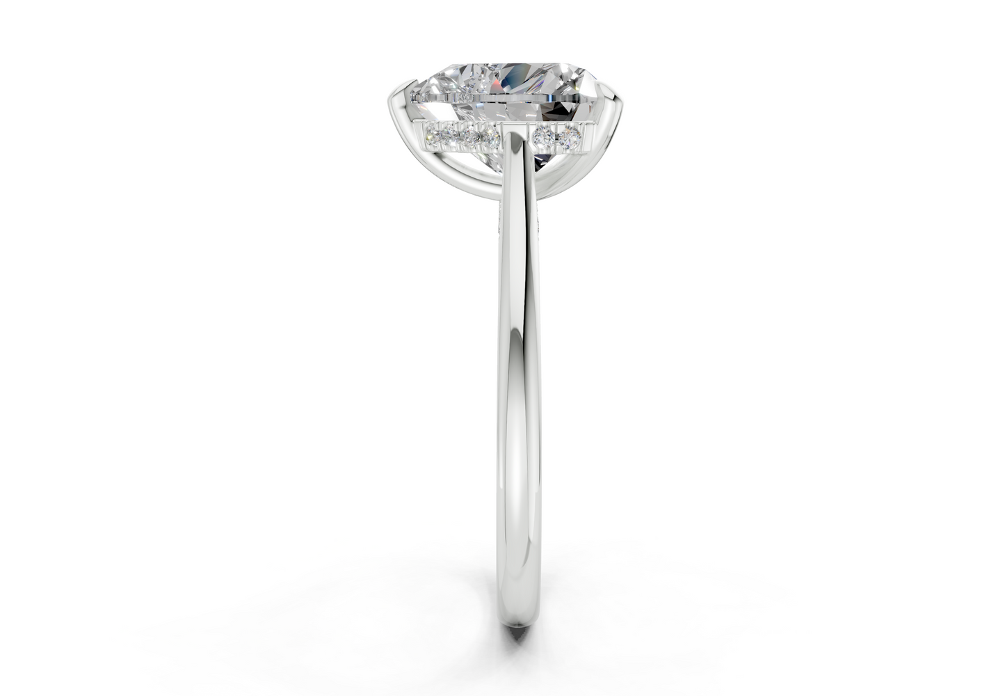 Piper Diamond Solitaire Heart Cut 1.8mm Engagement Ring