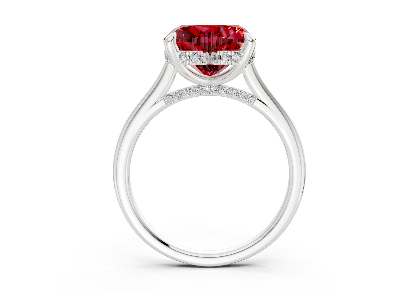 Piper Ruby Gemstone Solitaire Heart Cut 2mm Engagement Ring
