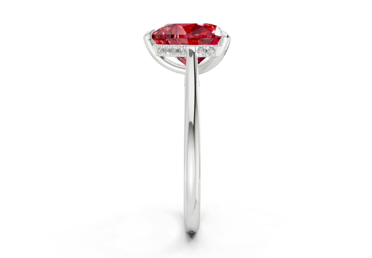 Piper Ruby Gemstone Solitaire Heart Cut 2mm Engagement Ring