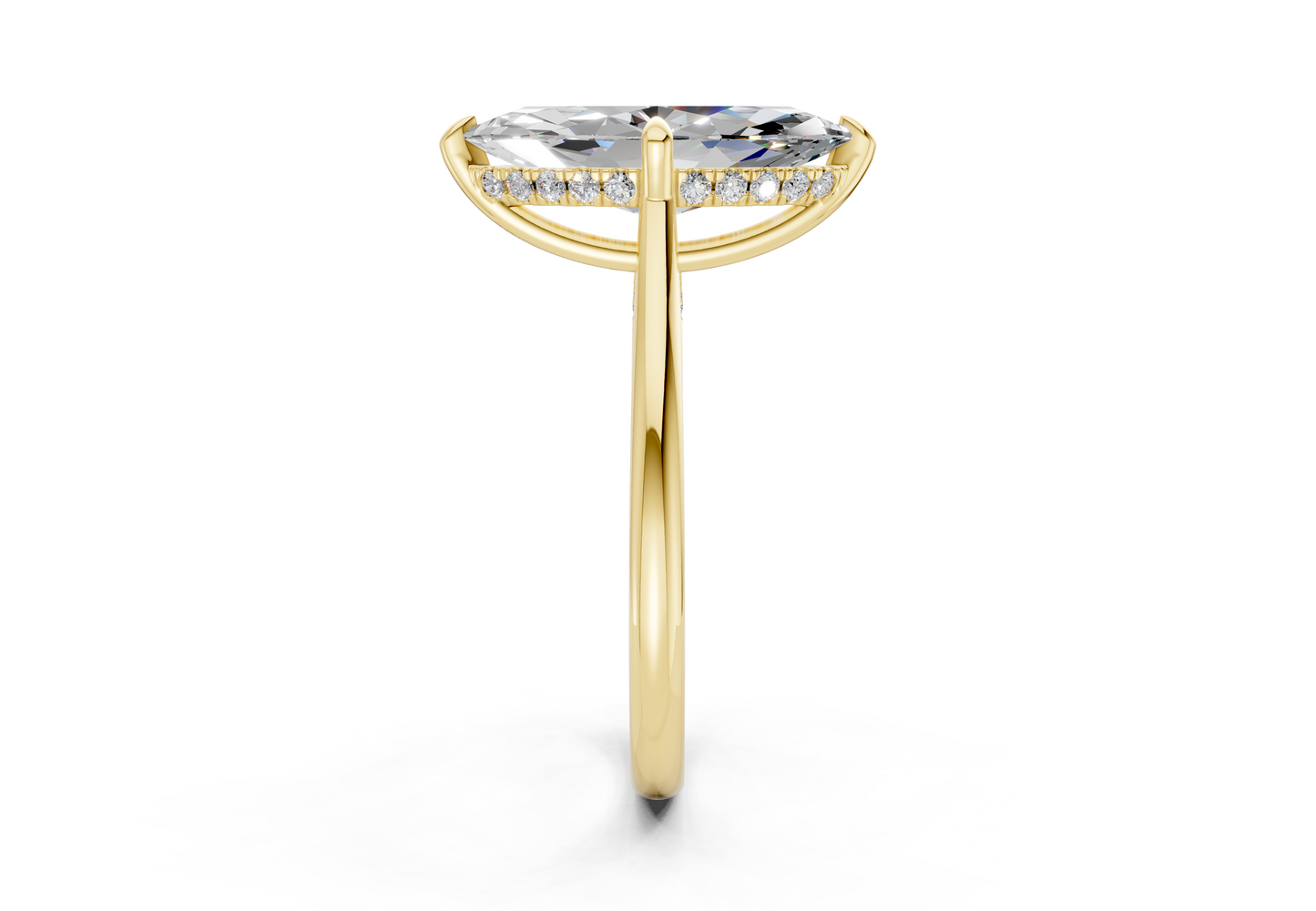 Piper Diamond Solitaire Marquise Cut 1.8mm Engagement Ring