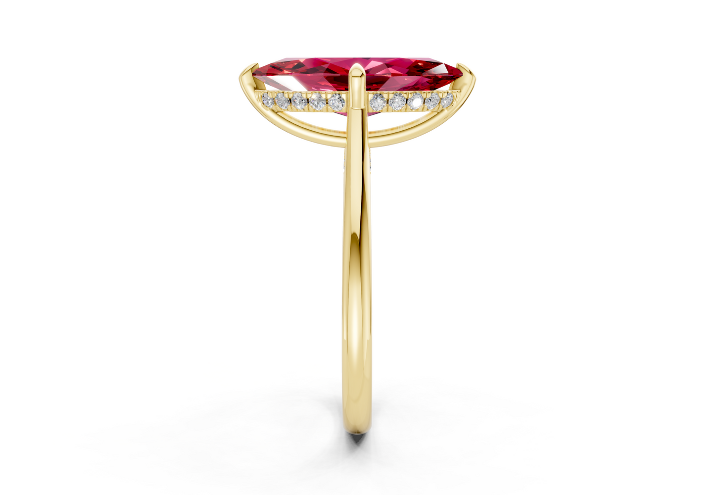 Piper Ruby Gemstone Solitaire Marquise Cut 2mm Engagement Ring