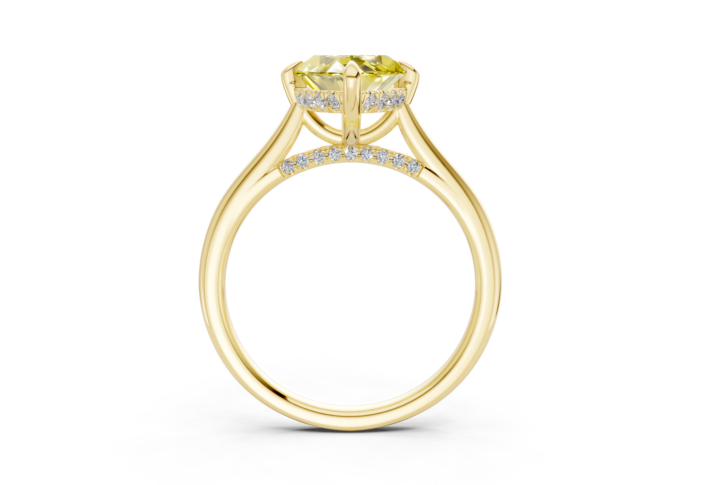 Piper Yellow Diamond Solitaire Marquise Cut 2.2mm Engagement Ring