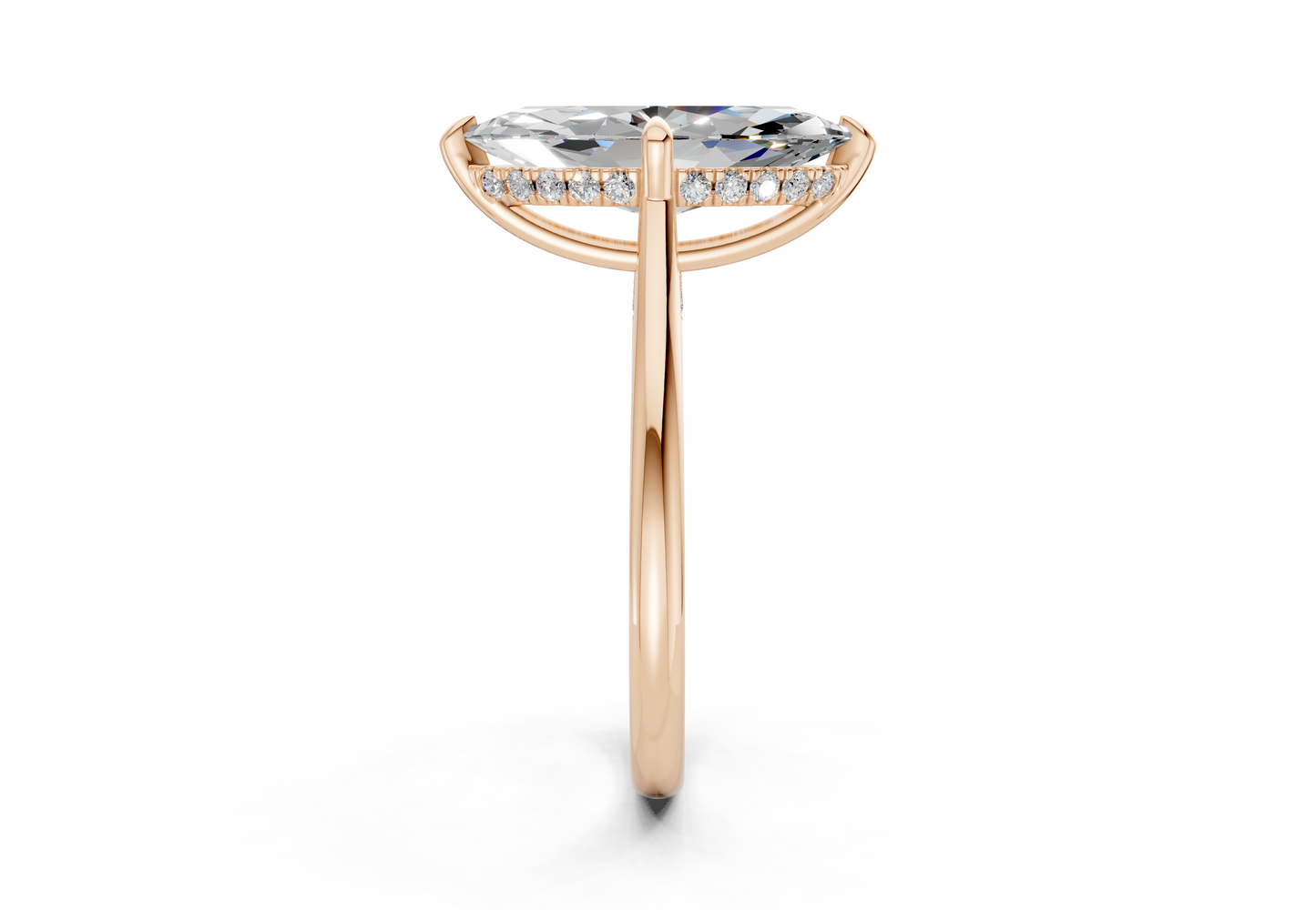 Piper Diamond Solitaire Marquise Cut 1.8mm Engagement Ring