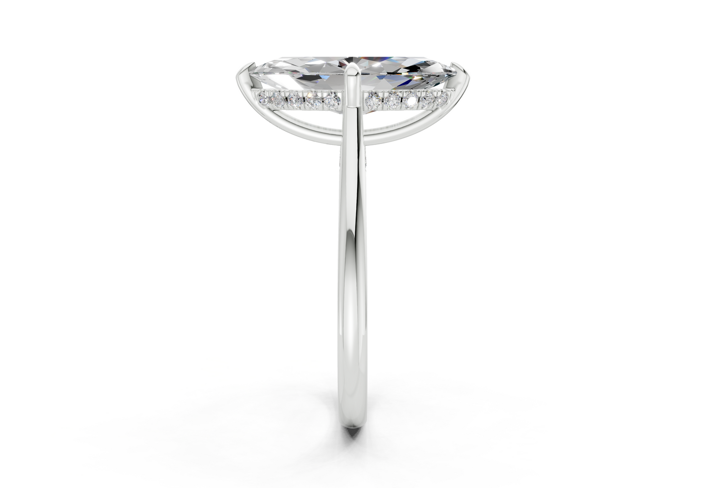 Piper Diamond Solitaire Marquise Cut 1.8mm Engagement Ring