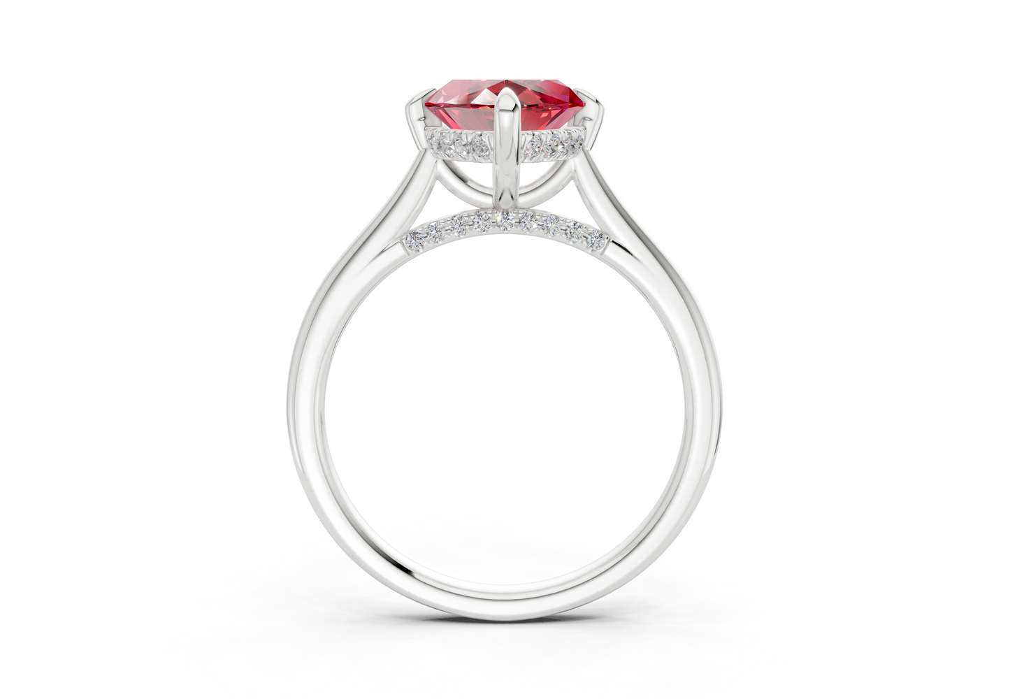 Piper Ruby Gemstone Solitaire Marquise Cut 2mm Engagement Ring