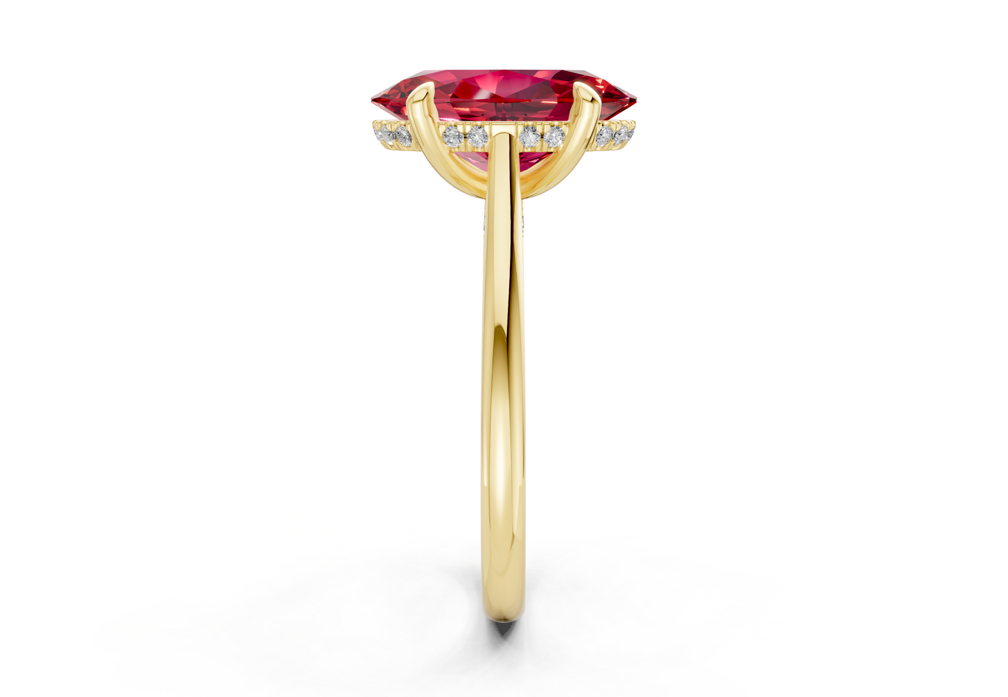 Piper Ruby Gemstone Solitaire Oval Cut 2.3mm Engagement Ring