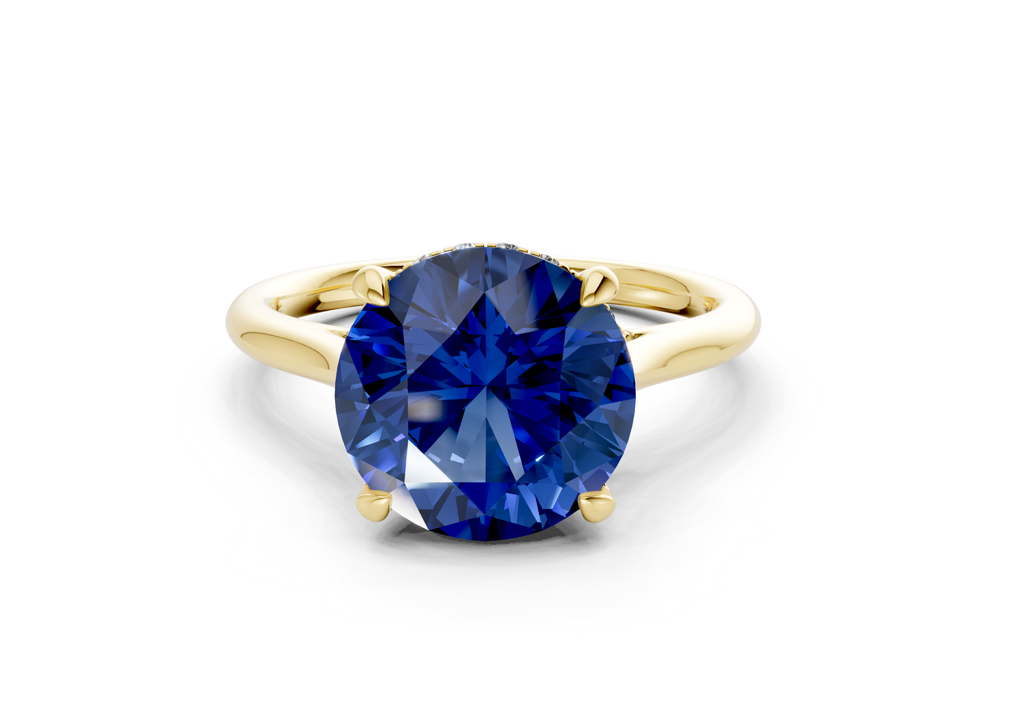 Piper Sapphire Gemstone Solitaire Round Cut 2.3mm Engagement Ring